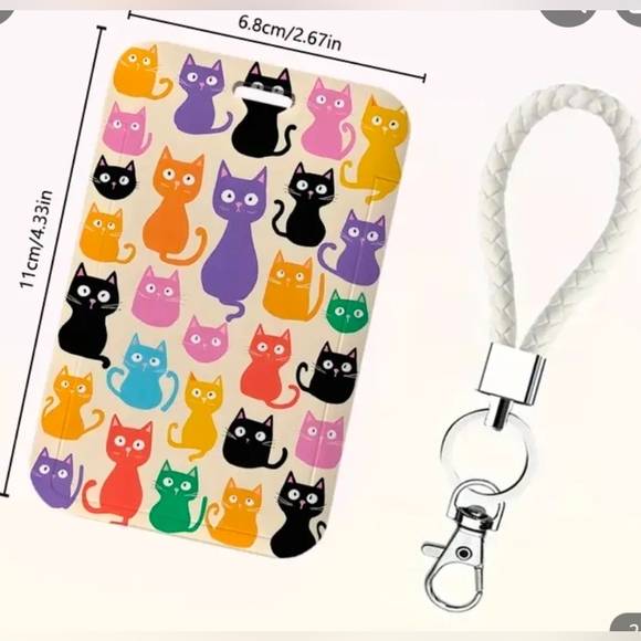 Other - Luggage Tags- 2 Colorful Silly Cat ID Tags. New